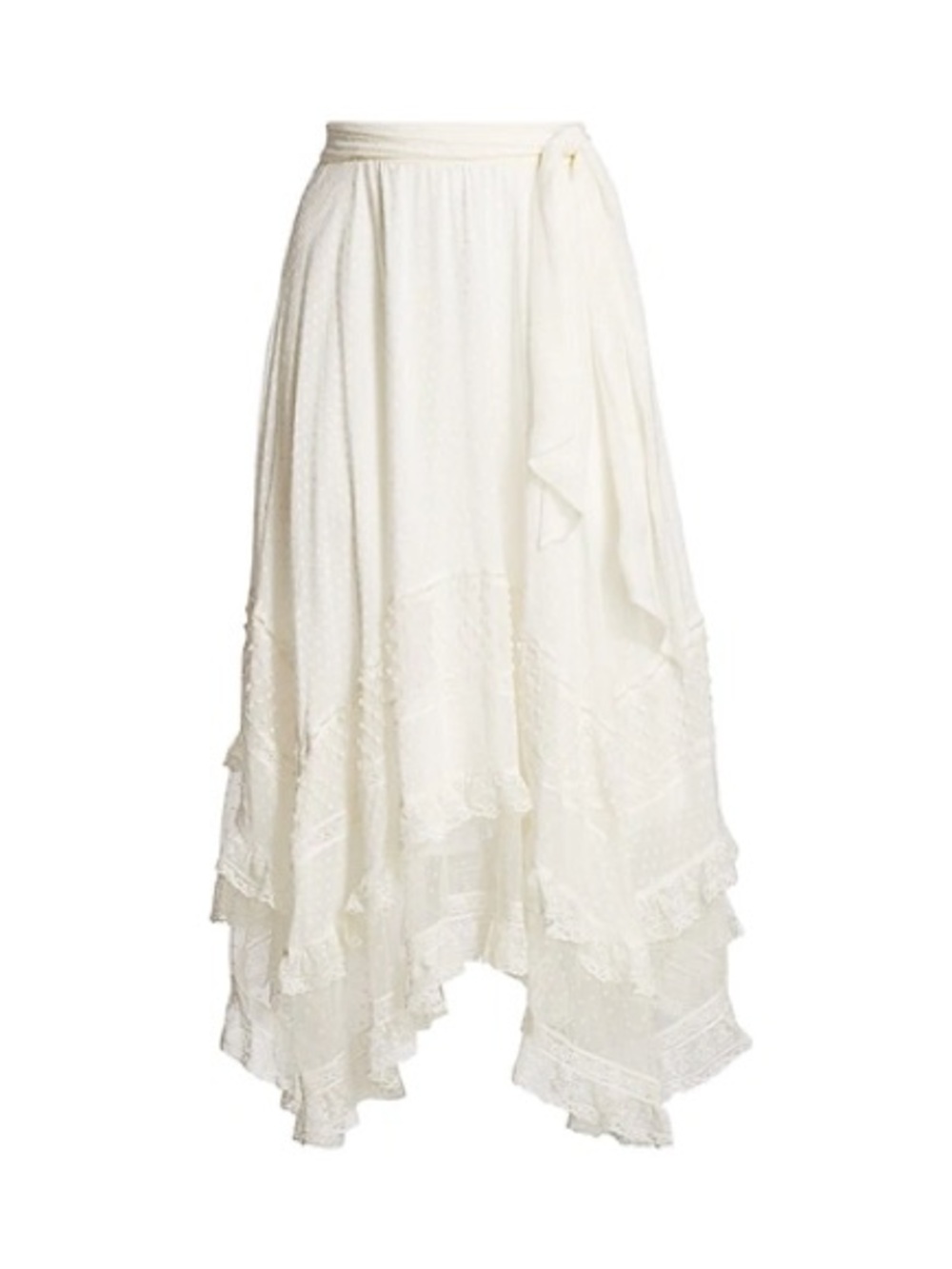 Zimmermann Lace Handkerchief-Hem skirt